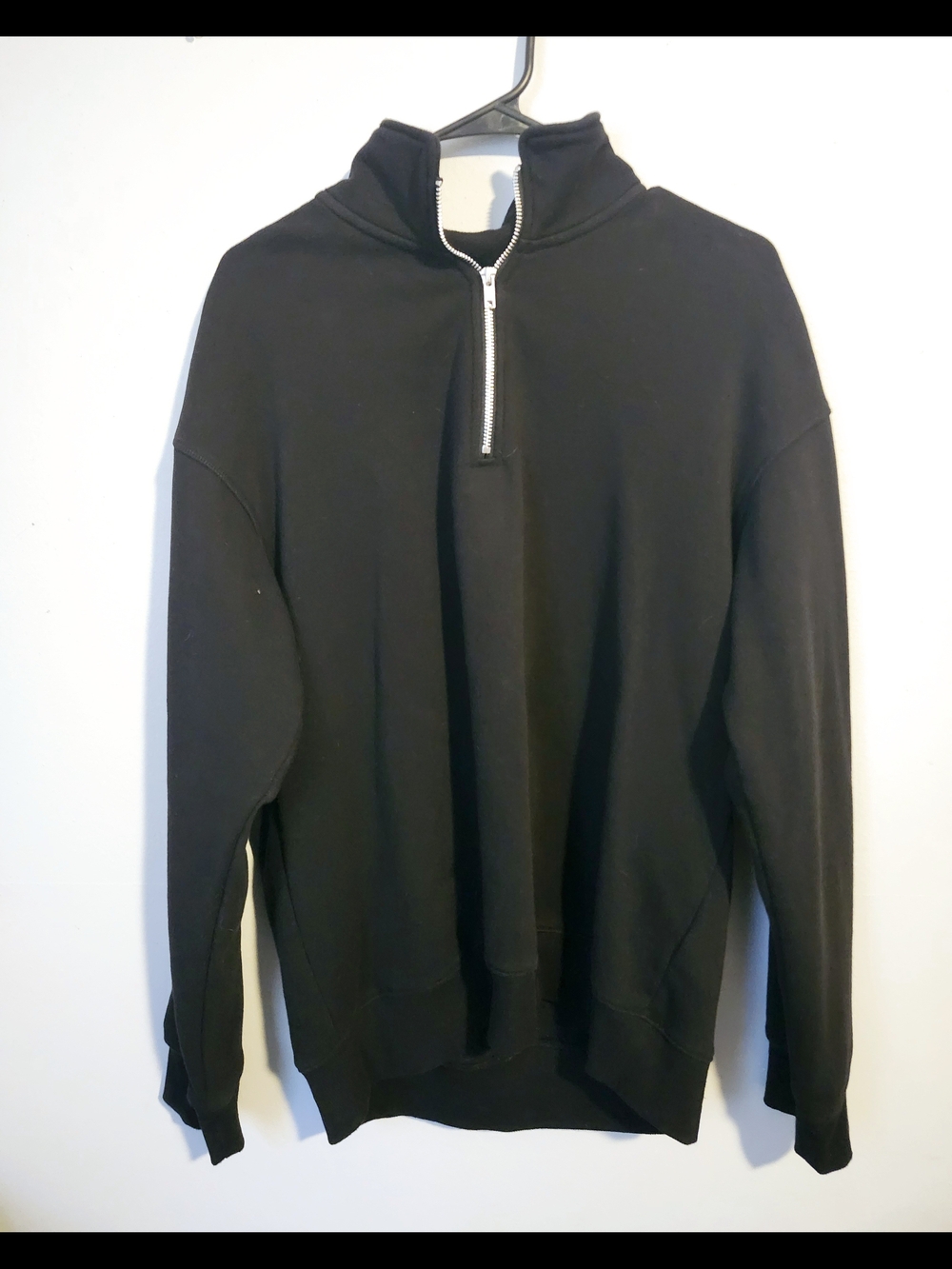 H&M Black Half-Zip Pullover Jacket